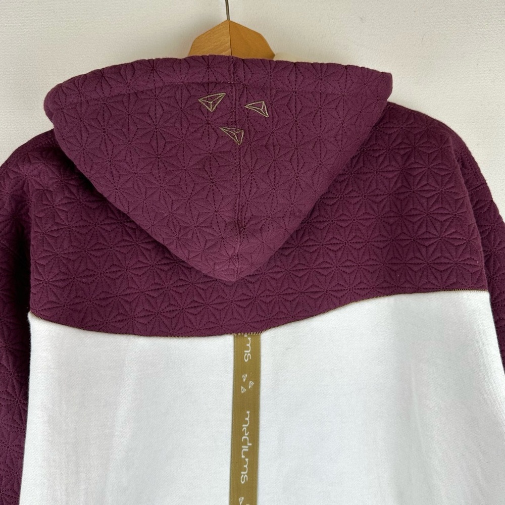 Mediums Collective Quilted Cut & Sew Textured Hoodie‎ Sweatershirt Unisex - Picture 5 of 11
